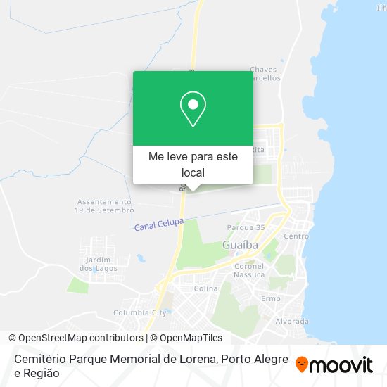 Cemitério Parque Memorial de Lorena mapa