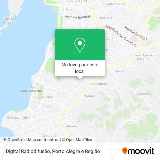 Digital Radiodifusão mapa