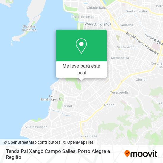 Tenda Pai Xangô Campo Salles mapa