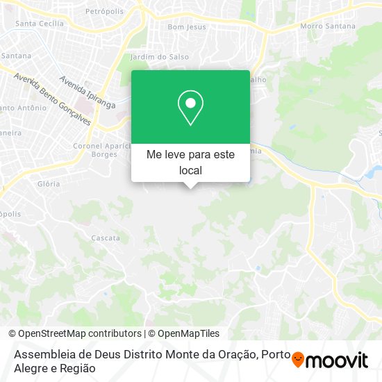 Assembleia de Deus Distrito Monte da Oração mapa