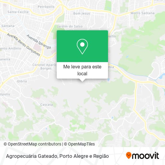 Agropecuária Gateado mapa