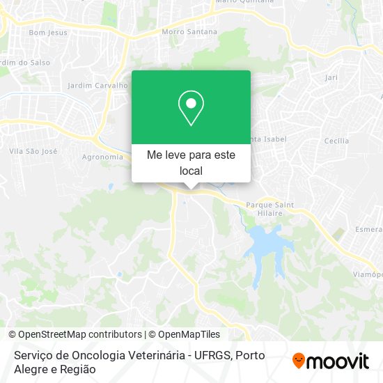 Serviço de Oncologia Veterinária - UFRGS mapa