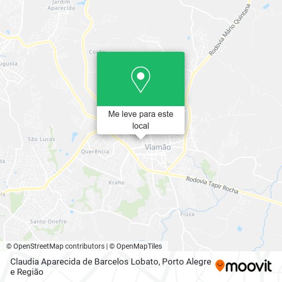 Claudia Aparecida de Barcelos Lobato mapa