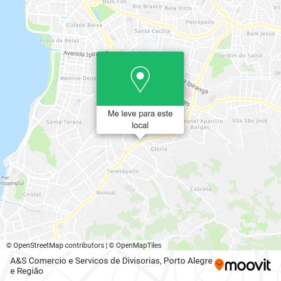 A&S Comercio e Servicos de Divisorias mapa