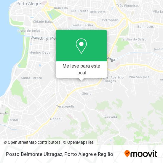 Posto Belmonte Ultragaz mapa