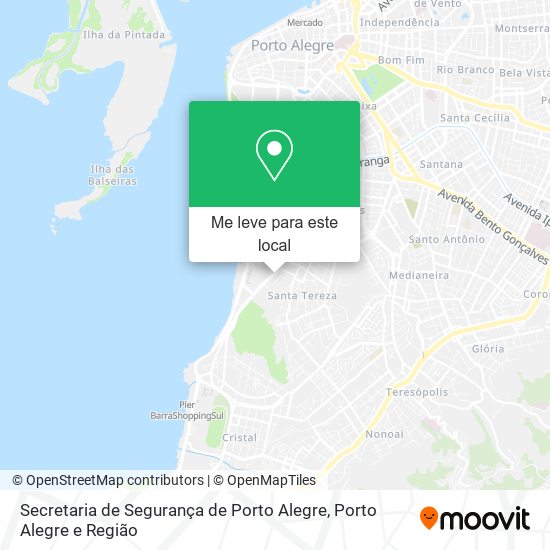 Secretaria de Segurança de Porto Alegre mapa