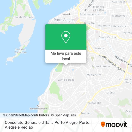 Consolato Generale d'Italia Porto Alegre mapa