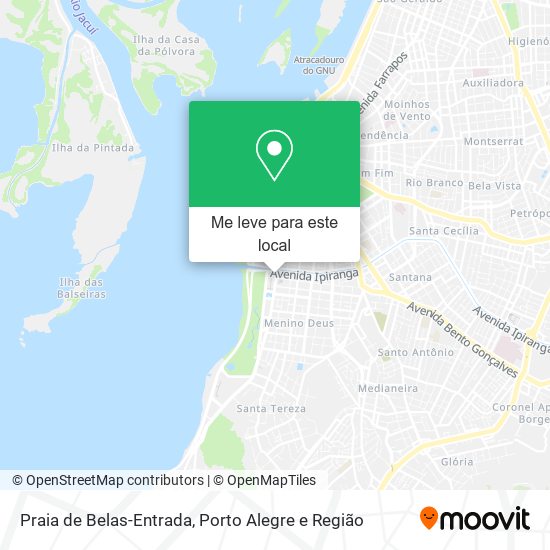 Praia de Belas-Entrada mapa