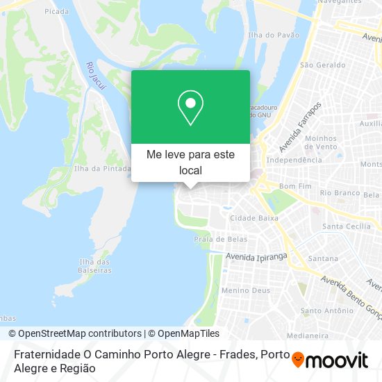 Fraternidade O Caminho Porto Alegre - Frades mapa