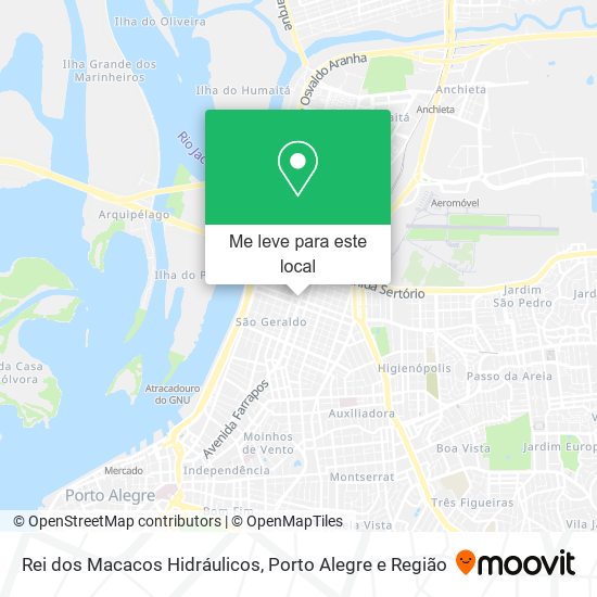 Rei dos Macacos Hidráulicos mapa