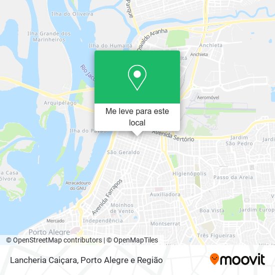 Lancheria Caiçara mapa