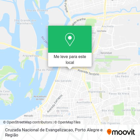 Cruzada Nacional de Evangelizacao mapa