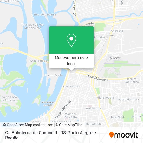 Os Baladeros de Canoas II - RS mapa