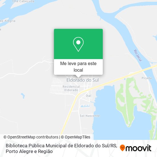 Biblioteca Pública Municipal de Eldorado do Sul / RS mapa