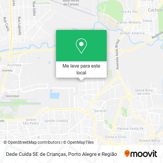 Dede Cuida SE de Crianças mapa