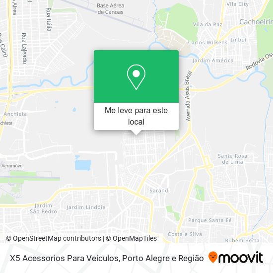 X5 Acessorios Para Veiculos mapa
