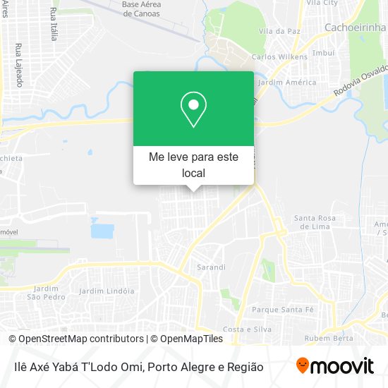 Ilê Axé Yabá T'Lodo Omi mapa