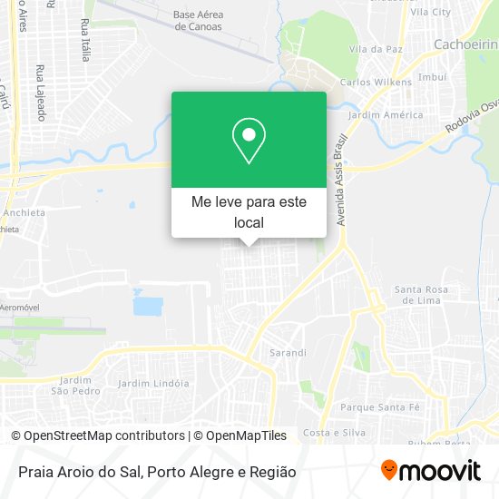Praia Aroio do Sal mapa
