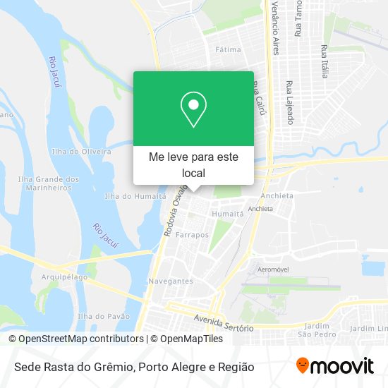 Sede Rasta do Grêmio mapa