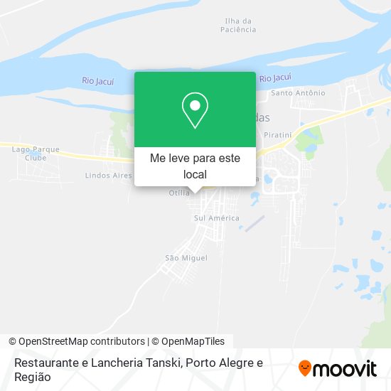 Restaurante e Lancheria Tanski mapa