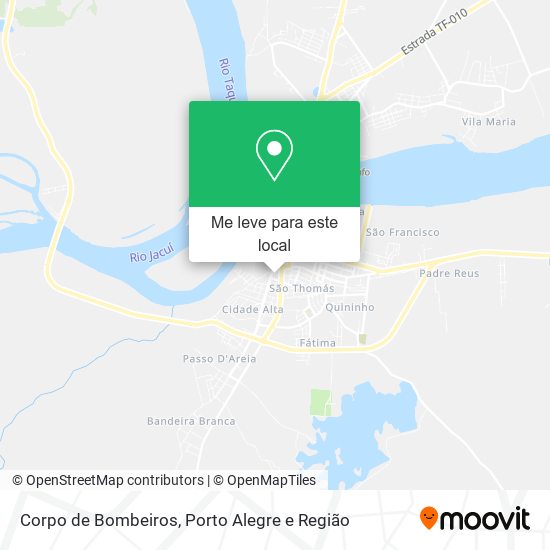 Corpo de Bombeiros mapa