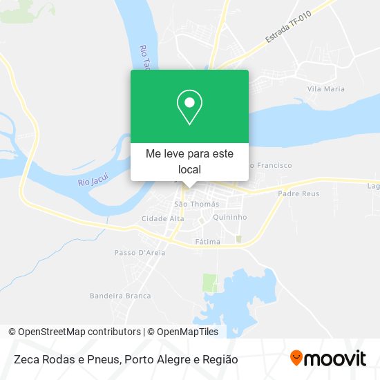 Zeca Rodas e Pneus mapa