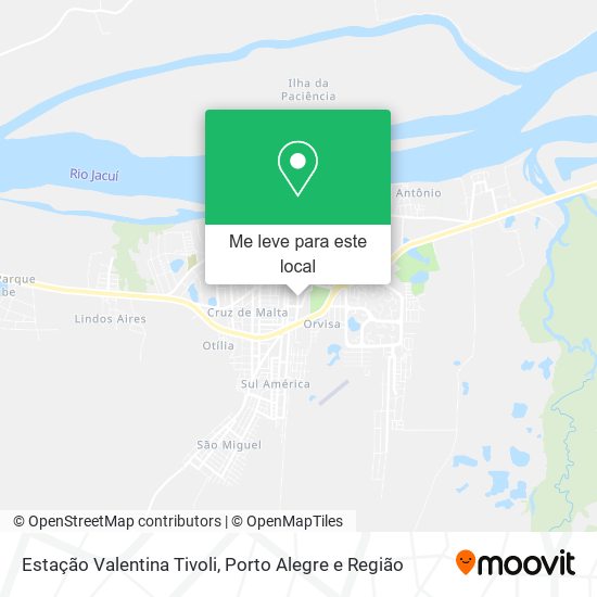 Estação Valentina Tivoli mapa
