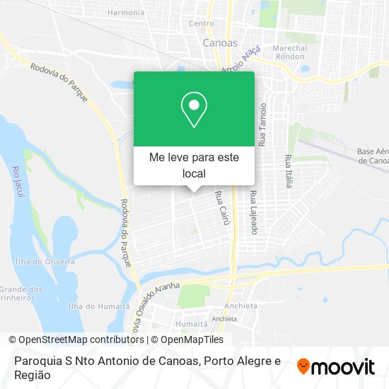Paroquia S Nto Antonio de Canoas mapa