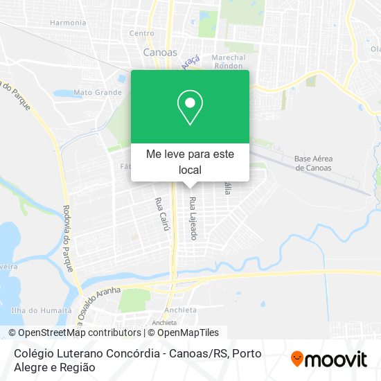 Colégio Luterano Concórdia - Canoas / RS mapa