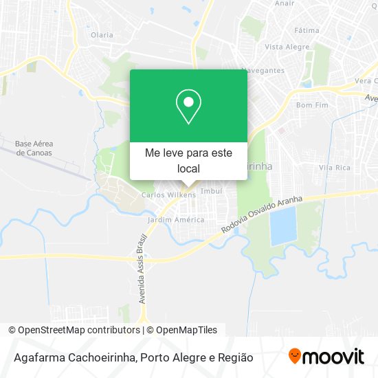 Agafarma Cachoeirinha mapa