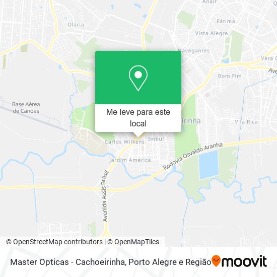 Master Opticas - Cachoeirinha mapa