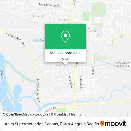 Asun Supermercados Canoas mapa