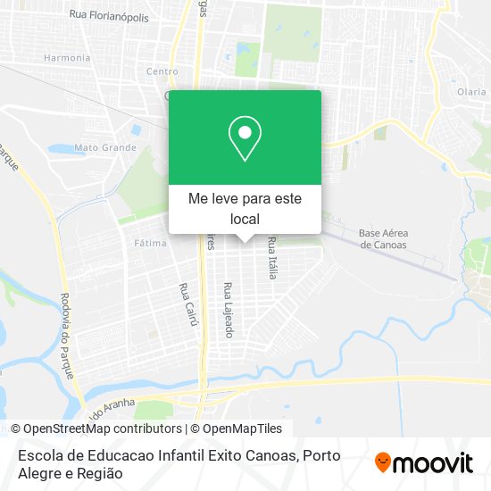 Escola de Educacao Infantil Exito Canoas mapa