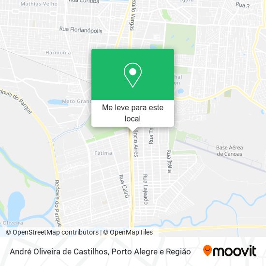 André Oliveira de Castilhos mapa