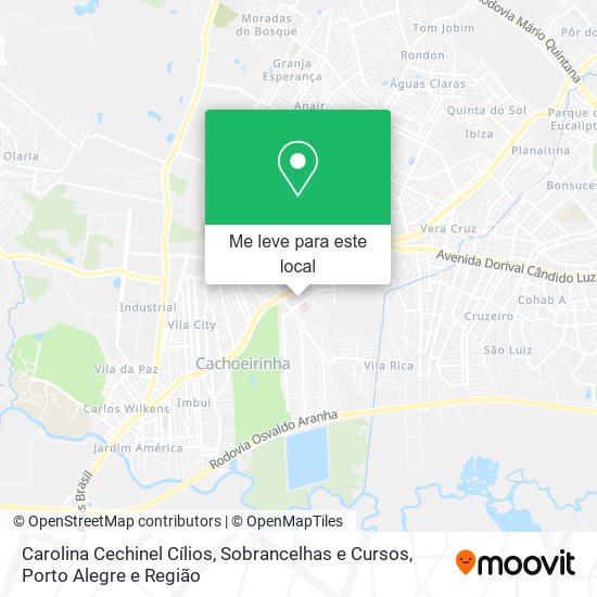 Carolina Cechinel Cílios, Sobrancelhas e Cursos mapa