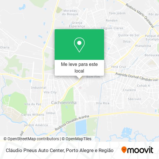 Cláudio Pneus Auto Center mapa