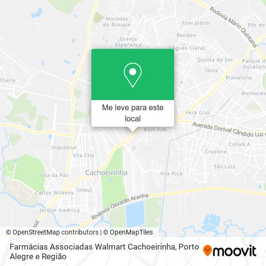 Farmácias Associadas Walmart Cachoeirinha mapa