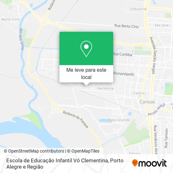 Escola de Educação Infantil Vó Clementina mapa