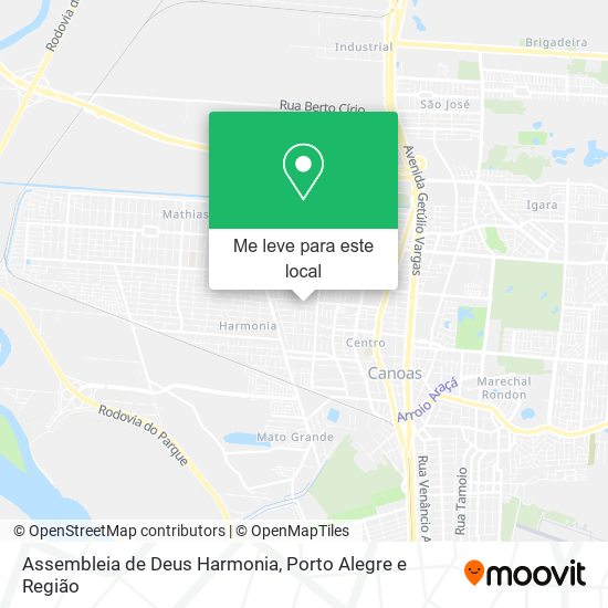 Assembleia de Deus Harmonia mapa
