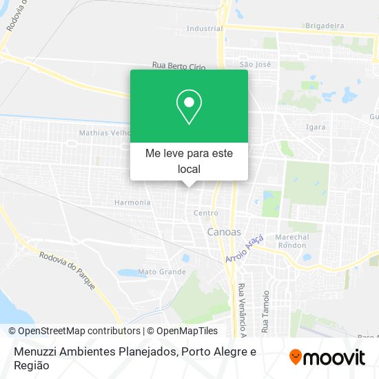 Menuzzi Ambientes Planejados mapa