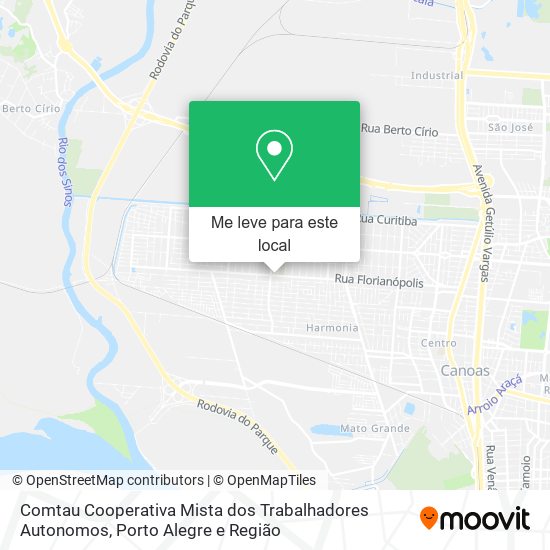 Comtau Cooperativa Mista dos Trabalhadores Autonomos mapa