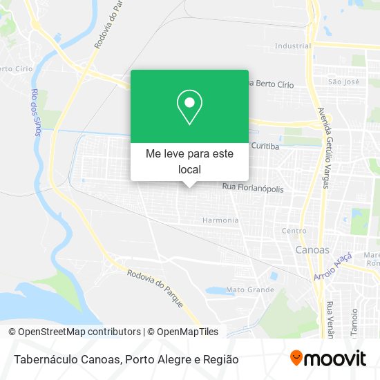 Tabernáculo Canoas mapa