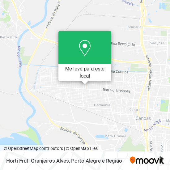 Horti Fruti Granjeiros Alves mapa