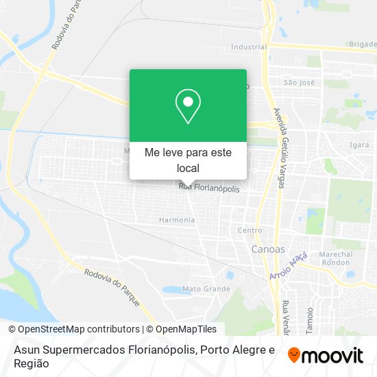 Asun Supermercados Florianópolis mapa