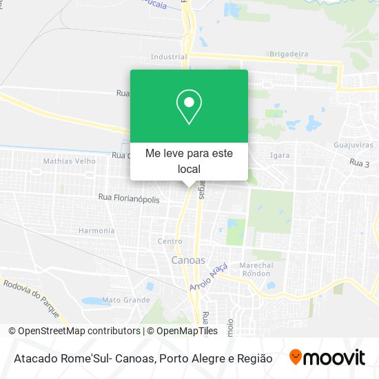 Atacado Rome'Sul- Canoas mapa