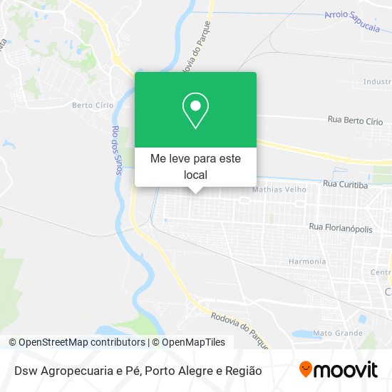 Dsw Agropecuaria e Pé mapa