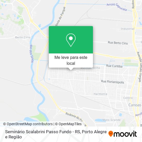 Seminário Scalabrini Passo Fundo - RS mapa