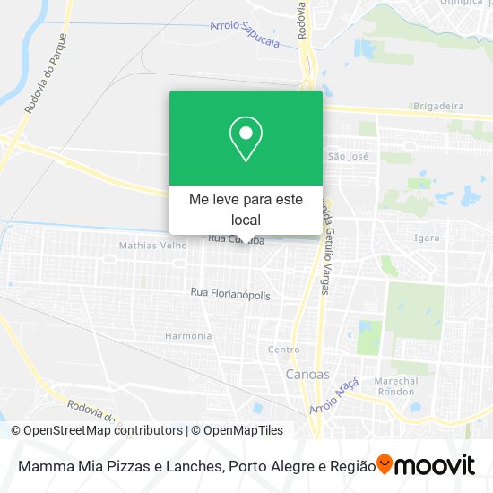 Mamma Mia Pizzas e Lanches mapa