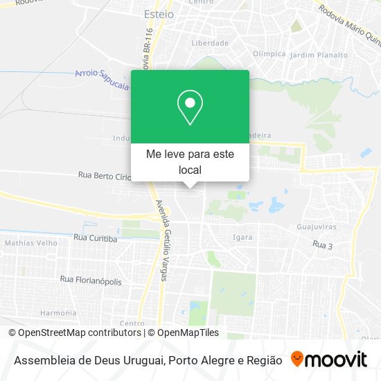 Assembleia de Deus Uruguai mapa