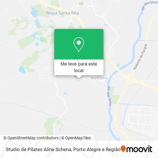 Studio de Pilates Aline Schena mapa